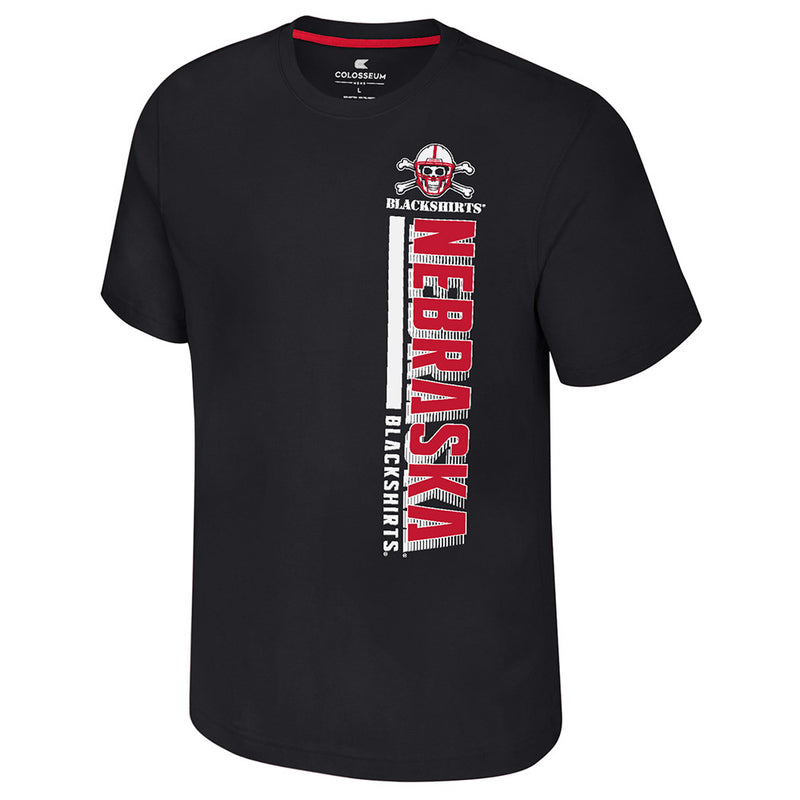 Men's Nebraska Huskers Blackshirts Bar T-Shirt - BLACK