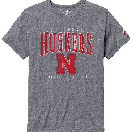 Men's Nebraska Huskers Block Victory Falls T-Shirt - 809 - FEATHER