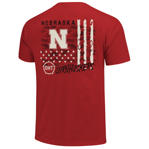 Men's Nebraska Huskers Camo Overlay Operation Hat Trick T-Shirt - RED