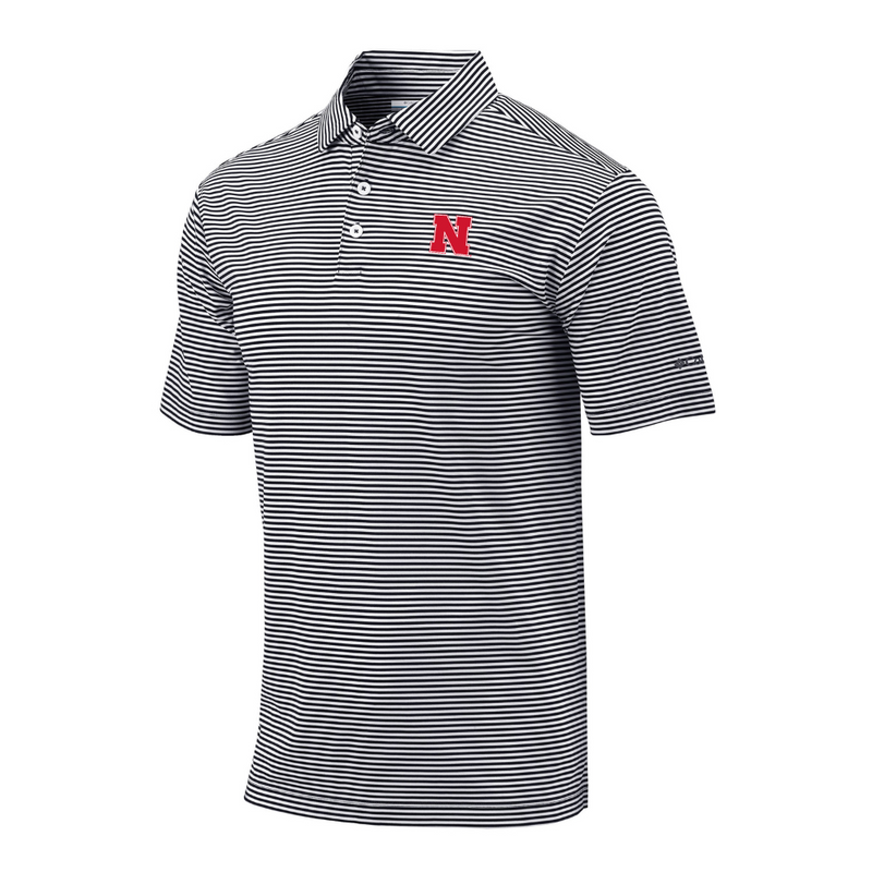 Men's Nebraska Huskers Club Invite Polo - 010 - BLACK