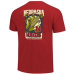Men's Nebraska Huskers Corn Poster T-Shirt - RED