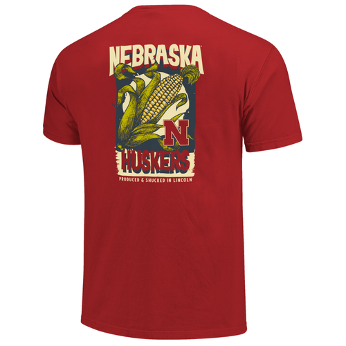 Men's Nebraska Huskers Corn Poster T-Shirt - RED