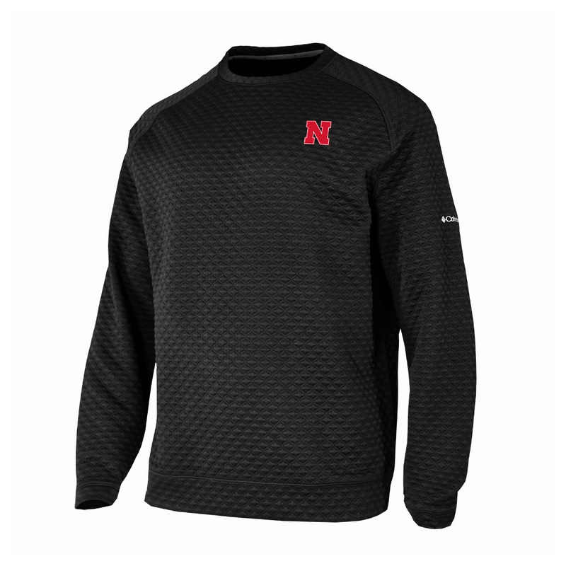 Men's Nebraska Huskers Finder Crewneck Sweatshirt - 010 - BLACK