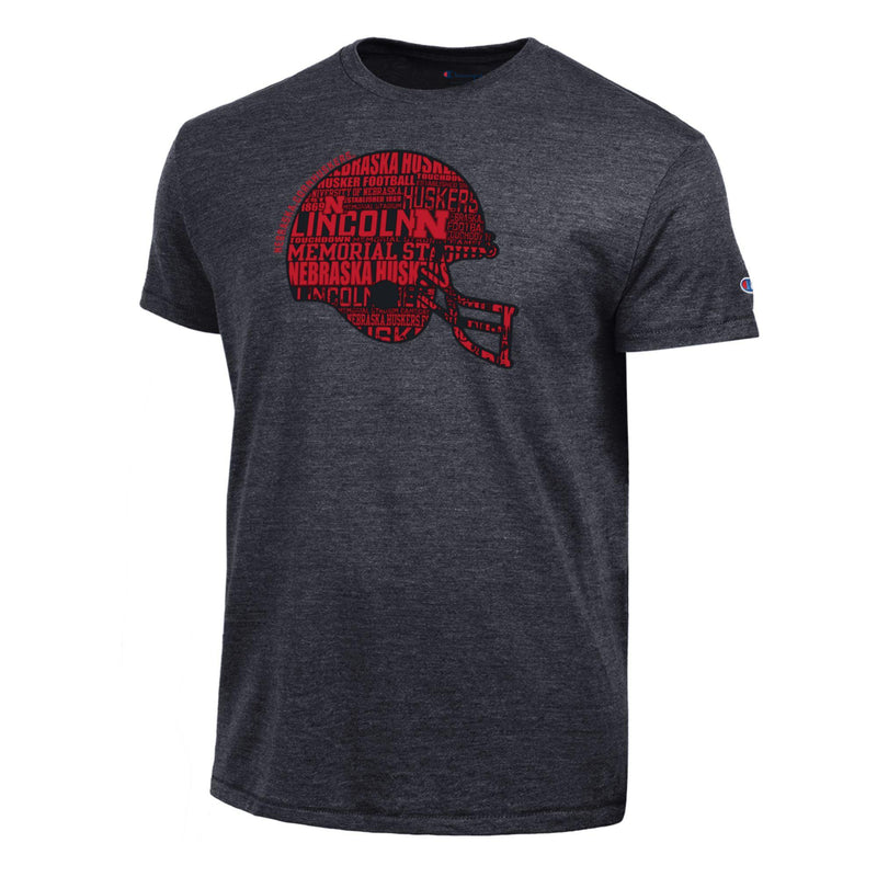 Men's Nebraska Huskers Graphic Helmet T-Shirt - 999 - BLACK