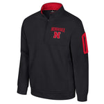 Men's Nebraska Huskers Hits Road Poly 1/2 Zip - BLACK