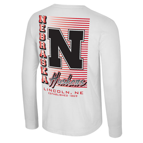 Men's Nebraska Huskers Lasso The Moon Longsleeve - WHITE