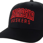 Men's Nebraska Huskers Mid Pro Solid Hat - BLACK