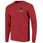 Men's Nebraska Huskers Military Boots Longleeve T-Shirt - RED