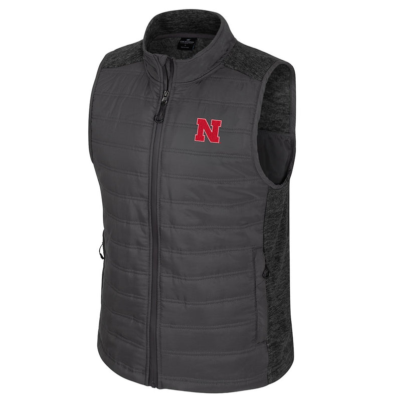 Men's Nebraska Huskers Nightman Puffer Vest - CHARCOAL