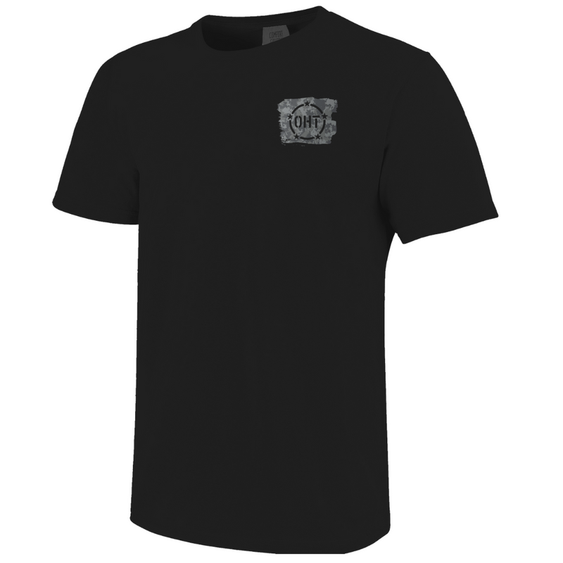 Men's Nebraska Huskers OHT Camo Flag T-Shirt - BLACK