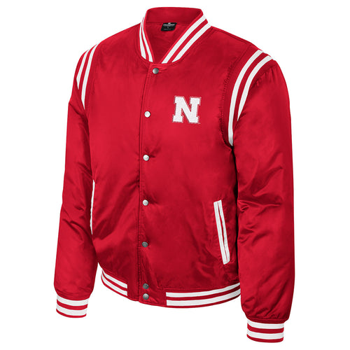 Men's Nebraska Huskers Paddy's Sateen Jacket - RED/WHITE