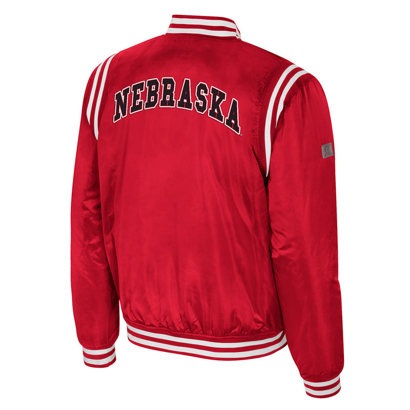 Men's Nebraska Huskers Paddy's Sateen Jacket - RED/WHITE