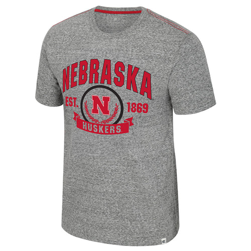 Men's Nebraska Huskers Pop-Pop T-Shirt - GREY