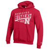Men's Nebraska Huskers Powerblend Retro Slant Hoodie - 529SCARL