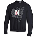 Men's Nebraska Huskers Reign Down Sweatshirt - 999 - BLACK