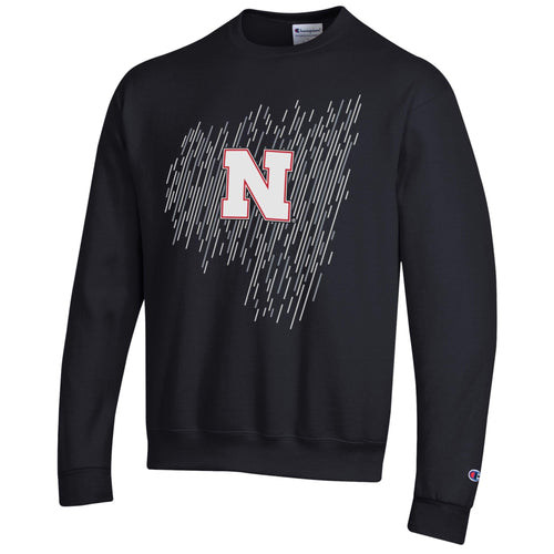 Men's Nebraska Huskers Reign Down Sweatshirt - 999 - BLACK
