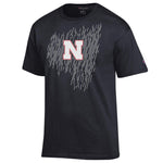 Men's Nebraska Huskers Reign Down T-Shirt - 999 - BLACK