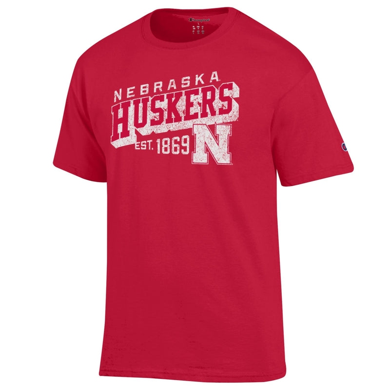 Men's Nebraska Huskers Retro Slant T-Shirt - 529SCARL