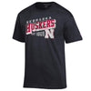 Men's Nebraska Huskers Retro Slant T-Shirt - 999 - BLACK