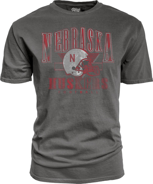Men's Nebraska Huskers Silent Whisper Dyed T-Shirt - BLACK