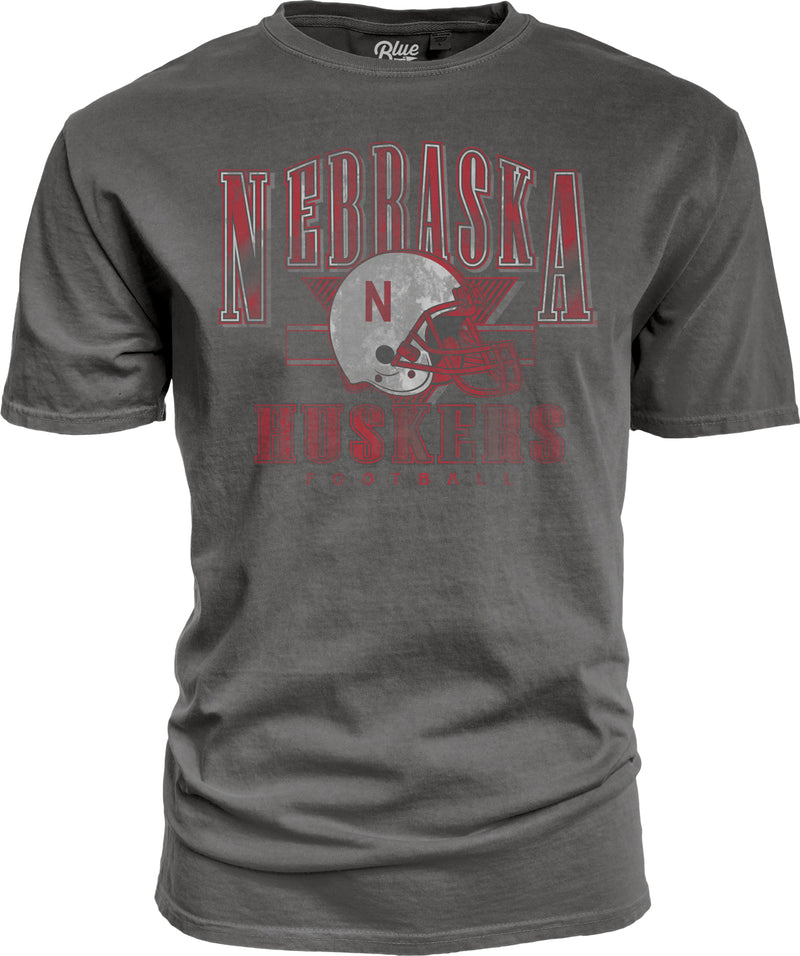 Men's Nebraska Huskers Silent Whisper Dyed T-Shirt - BLACK