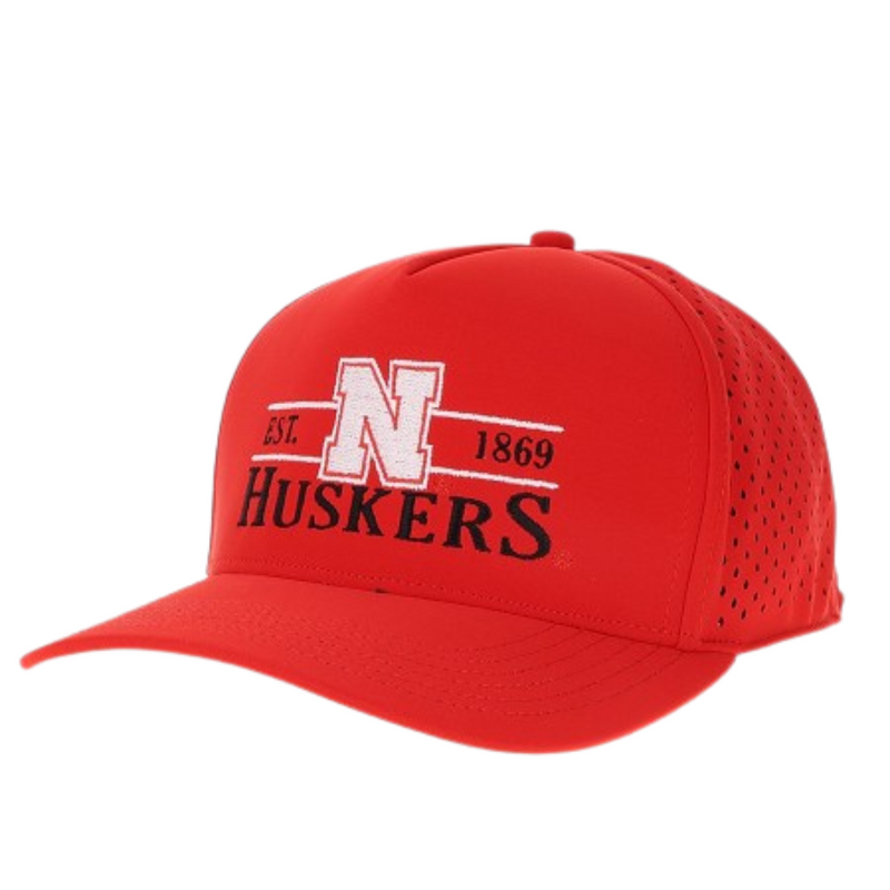 Men's Nebraska Huskers Throwback Cut Above Hat - SCARLET