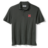 Men's Nebraska Huskers Tommy Bahama Bay Stripe Polo - 008COAL