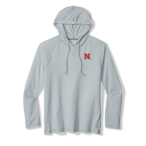Men's Nebraska Huskers Tommy Bahama Sunset Rally Hoodie - 2412GREY