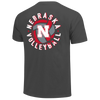 Men's Nebraska Huskers Volleyball Comfort Colors T-Shirt - PEPPER