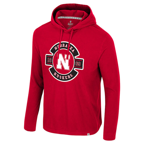 Men's Nebraska Huskers Washed Lightweight Hoodie - RED