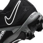 Men's Nike Alpha Menace 3 Shark Football Cleats - Wide - 010 - BLACK