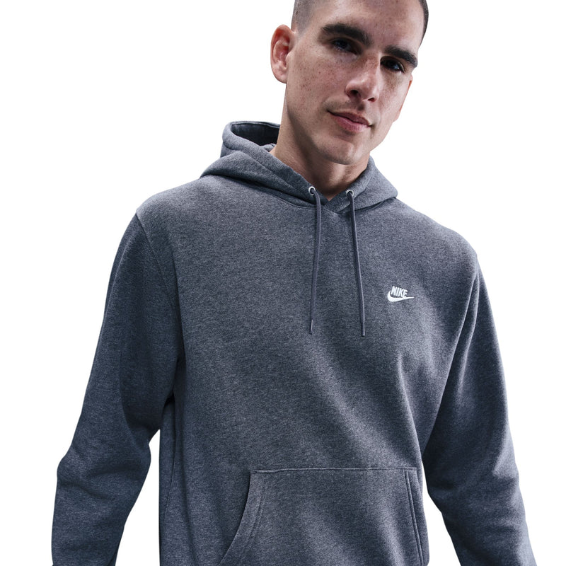 Men's Nike Club Fleece Hoodie - 071 - CHARCOAL