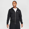 Men's Nike Club Full-Zip Fleece Hoodie - 010 - BLACK