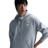 Men's Nike Club Full-Zip Fleece Hoodie - 063 - GREY