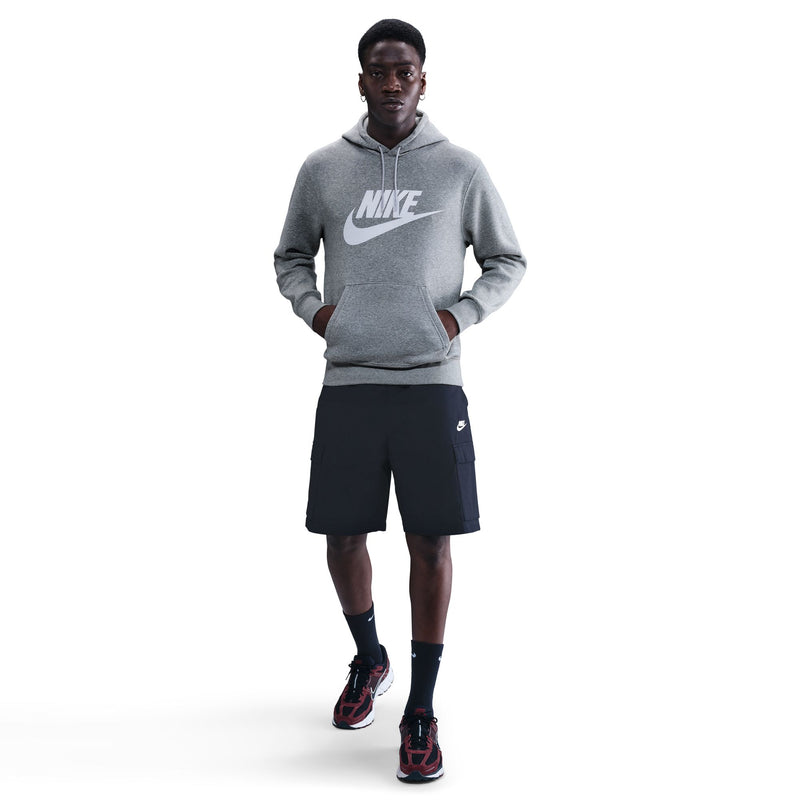 Men's Nike Club Graphic Fleece Hoodie - 063 - GREY
