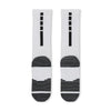 Men's Nike Elite 2.0 Cushioned Crew Sock - 100 W/BK