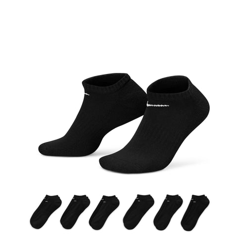 Men's Nike Everday Cushioned 6-Pack No-Show Socks - 010 - BLACK