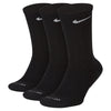 Men's Nike Everyday + Cushion Crew 3 Pack Socks - 010 - BLACK