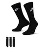 Men's Nike Everyday Essential Crew Socks 3-Pack - 010 - BLACK