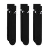 Men's Nike Everyday Essential Crew Socks 3-Pack - 010 - BLACK