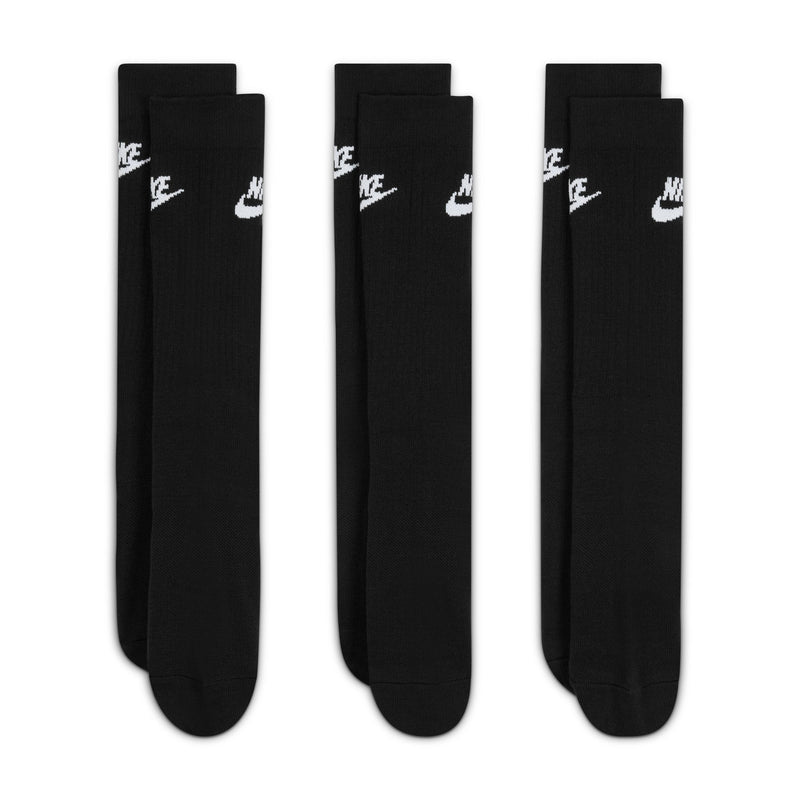 Men's Nike Everyday Essential Crew Socks 3-Pack - 010 - BLACK