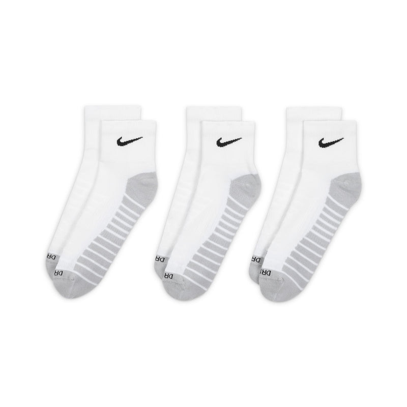 Men's Nike Everyday Max Cushion Quarter 3-Pack Socks  - 100 - WHITE