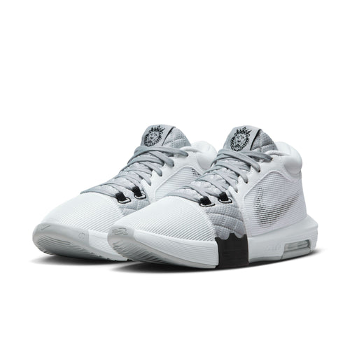 Men's Nike Lebron Witness 8 Basektball Shoes - 100 - WHITE/BLACK