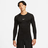  Men's Nike Pro Dri-FIT Long-Sleeve  - 010 - BLACK