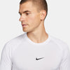  Men's Nike Pro Dri-FIT Long-Sleeve  - 100 - WHITE/BLACK