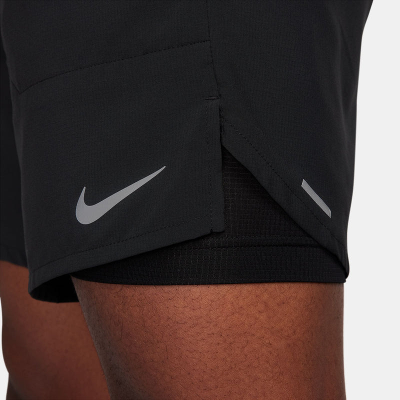 Men's Nike Stride 2-in-1 7" Short - 010 - BLACK
