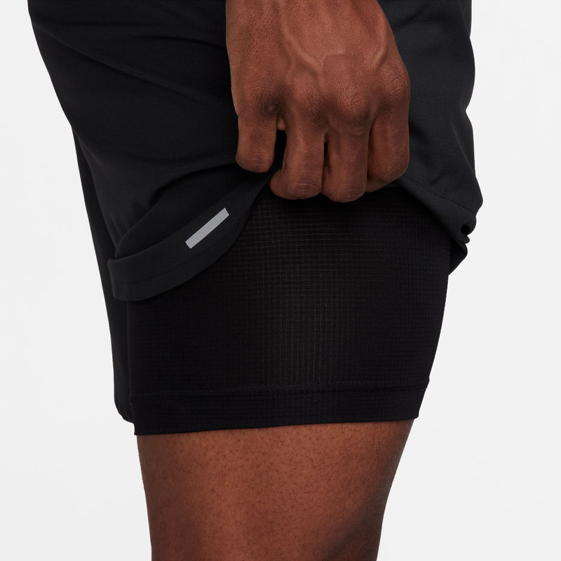 Men's Nike Stride 2-in-1 7" Short - 010 - BLACK