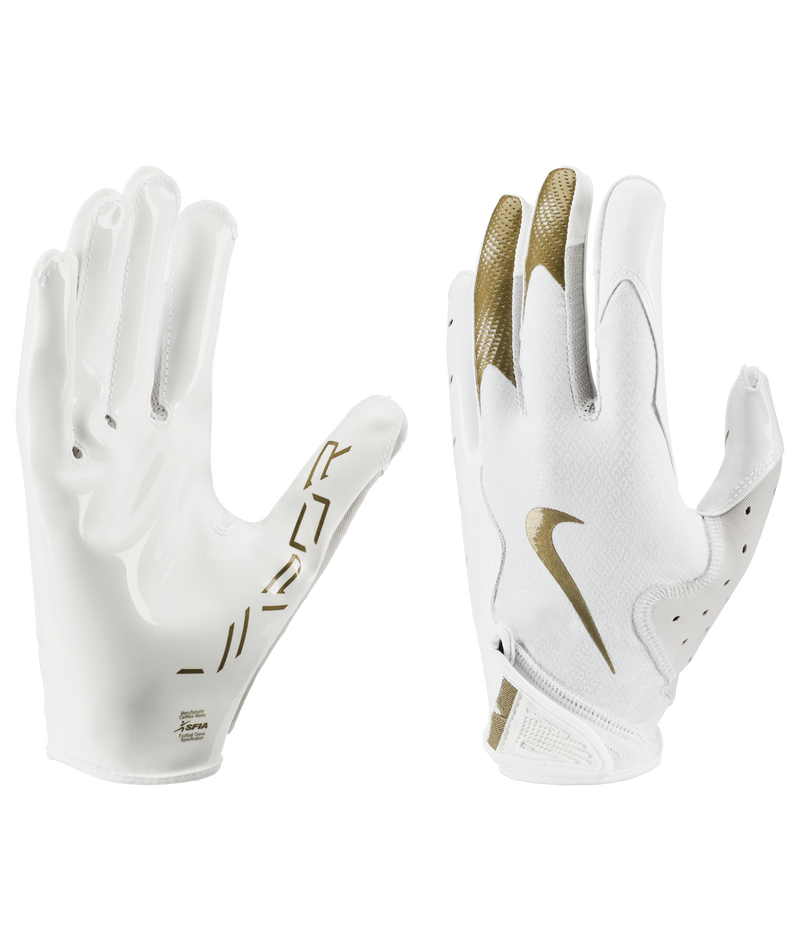 Men's Nike Vapor Jet 8.0 Football Gloves - 168W/GOL