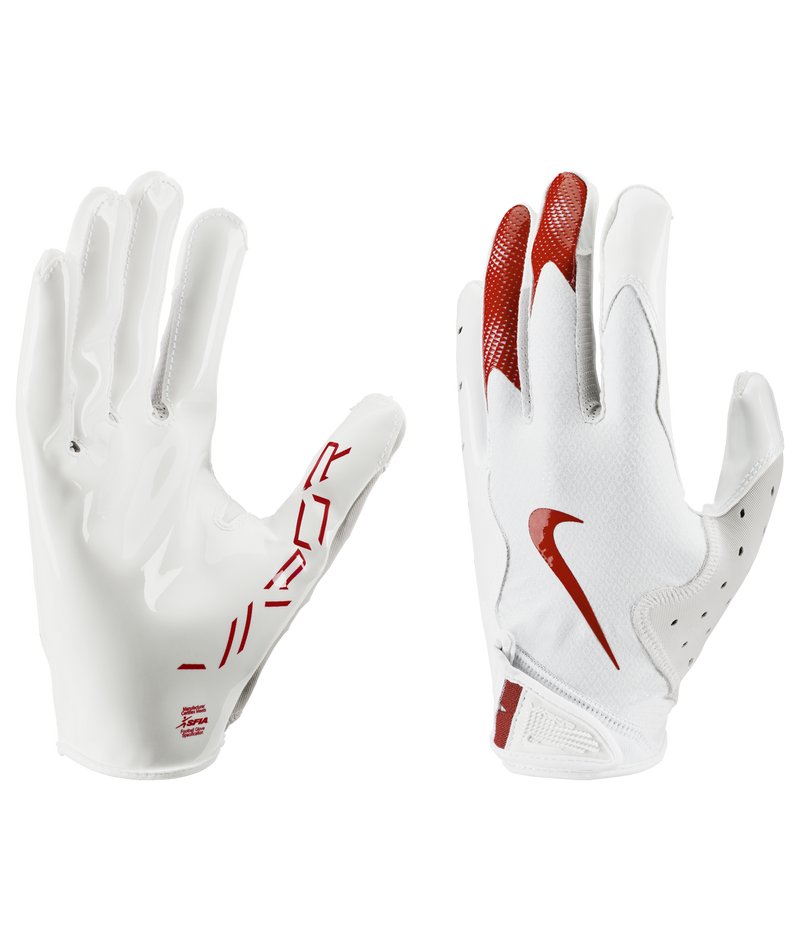 Men's Nike Vapor Jet 8.0 Football Gloves - 172W/RED