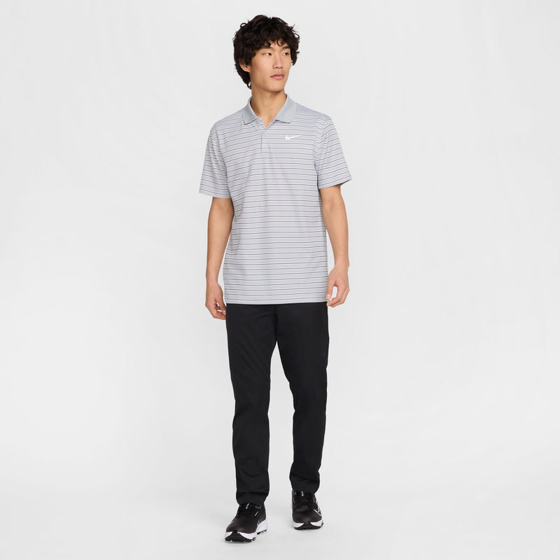 Men's Nike Victory Striped Golf Polo - 012 - GREY